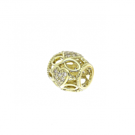 14K ZAWIESZKA POZŁACANA 11/11 MM SERDUSZKOWY CHARMS XUPING 87753