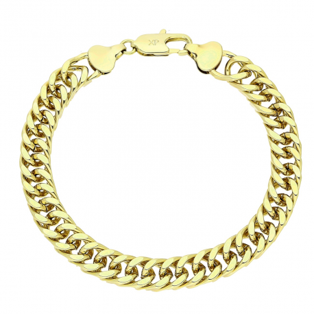14K BRANSOLETKA POZŁACANA 20,5 CM 8 MM PANCERKA DUO XUPING 87757