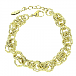 14K BRANSOLETKA POZŁACANA 20+3 CM 12 MM ZŁOTY DRUCIAK XUPING 87758