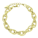 14K BRANSOLETKA POZŁACANA 19+3 CM 10 MM ZŁOTA ELEGANCJA XUPING 87759