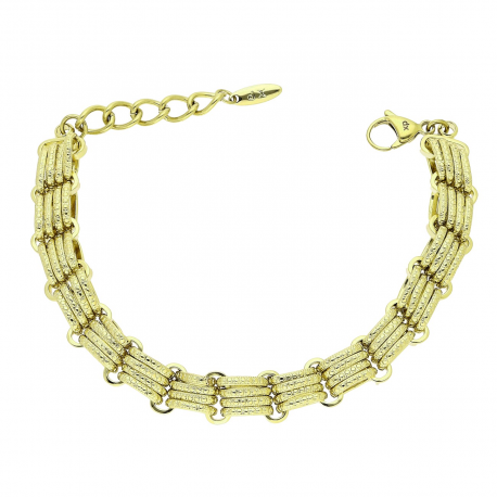 14K BRANSOLETKA POZŁACANA 19,5+3 CM 11 MM ZŁOTA ELEGANCJA XUPING 87761