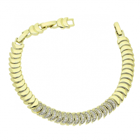 14K BRANSOLETKA POZŁACANA 19,5-17,5-16 CM 8 MM ELEGANCE XUPING 87763