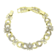 14K BRANSOLETKA POZŁACANA 20,5-18-16 CM 13 MM LUXURY XUPING 87767