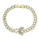 14K BRANSOLETKA POZŁACANA 18,5 CM 16 MM ROYAL LUXURY XUPING 87768