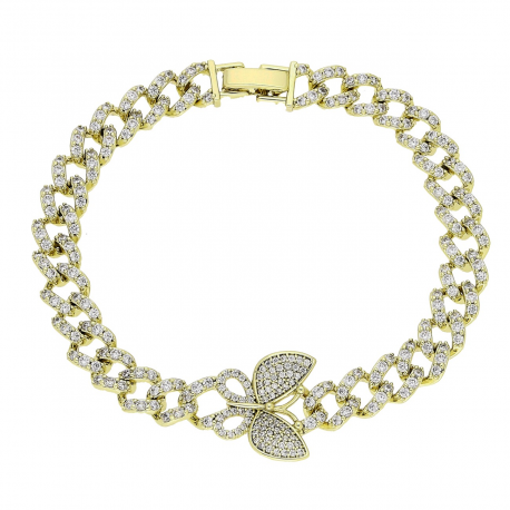 14K BRANSOLETKA POZŁACANA 18,5 CM 16 MM ROYAL LUXURY XUPING 87768
