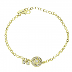 14K BRANSOLETKA POZŁACANA 17+3 CM DELIKATNA XUPING 87770