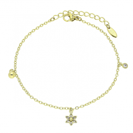 14K BRANSOLETKA POZŁACANA 17+3 CM MARGERYTKA XUPING 87772