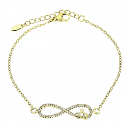 14K BRANSOLETKA POZŁACANA 18+3 CM INFINITI XUPING 87774