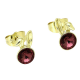 14k KOLCZYKI POZŁACANE 13/8 MM ROSE CRYSTAL XUPING 87780