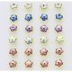 14k KOLCZYKI POZŁACANE 7 MM MIX KOLORÓW CRYSTAL XUPING 87786