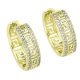 14k KOLCZYKI POZŁACANE 21/6 MM GRECKIE KOŁA Z BRYLANTAMI XUPING 87799