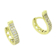 14k KOLCZYKI POZŁACANE 16/3 MM KÓŁKA Z BRYLANTAMI XUPING 87808