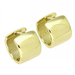 14K KOLCZYKI POZŁACANE 14/11 MM ZŁOTE KÓŁKA SZEROKIE XUPING 87820