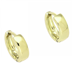 14K KOLCZYKI POZŁACANE 14/4 MM ZŁOTE KÓŁKA XUPING 87822
