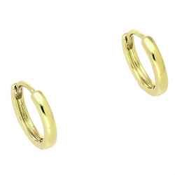 14K KOLCZYKI POZŁACANE 12/2 MM ZŁOTE KÓŁECZKA XUPING 87827