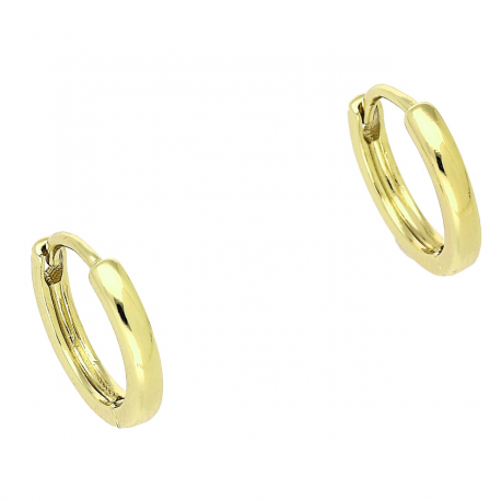 14K KOLCZYKI POZŁACANE 12/2 MM ZŁOTE KÓŁECZKA XUPING 87827