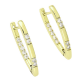 14K KOLCZYKI POZŁACANE 27/2 MM TRADYCYJNE Z BRYLANTAMI XUPING 87835