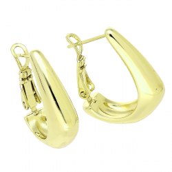 14K KOLCZYKI POZŁACANE 22/7 MM ZŁOTE TRADYCYJNE XUPING 87846
