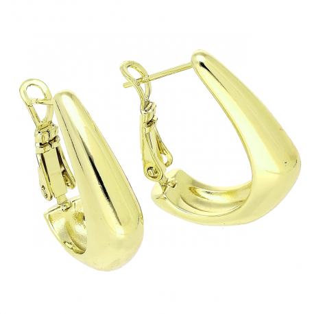 14K KOLCZYKI POZŁACANE 22/7 MM ZŁOTE TRADYCYJNE XUPING 87846