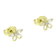 14K KOLCZYKI POZŁACANE 8/9 MM MINI MARGERYTKA BRYLANTY XUPING 87879