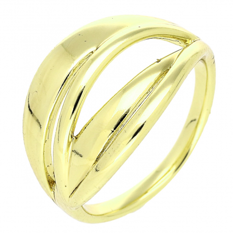 14K PIERŚCIONEK POZŁACANY 5 MM SAME ZŁOTO XUPING 87906