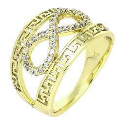 14K PIERŚCIONEK POZŁACANY 13 MM INFINITI XUPING 87910