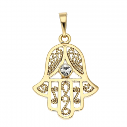 ZAWIESZKA POZŁACANA 37/21 MM RĄCZKA FATIMY XUPING 87919