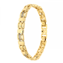 BRANSOLETKA POZŁACANA 19-17 CM 8 MM ELEGANCE XUPING 87934