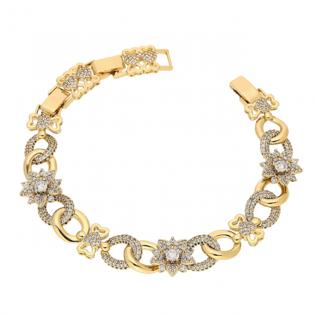 BRANSOLETKA POZŁACANA 20-18-16 CM 13 MM ROYAL LUXURY XUPING 87940