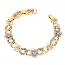 BRANSOLETKA POZŁACANA 20-18-16 CM 13 MM ROYAL LUXURY XUPING 87941