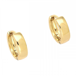 KOLCZYKI POZŁACANE 14/4 MM ZŁOTE KÓŁKA XUPING 88032