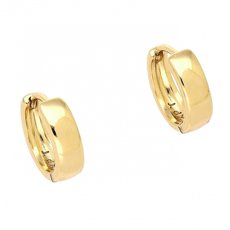 KOLCZYKI POZŁACANE 14/4 MM ZŁOTE KÓŁKA XUPING 88032