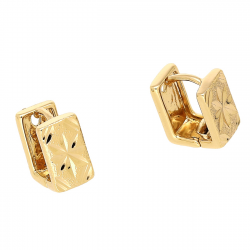 KOLCZYKI POZŁACANE 10/6 MM ZŁOTE ELEGANTKI XUPING 88079