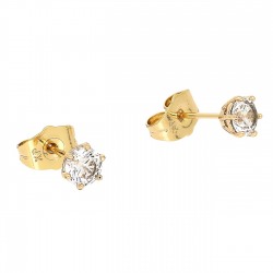 KOLCZYKI POZŁACANE 5 MM BRYLANT XUPING 88088