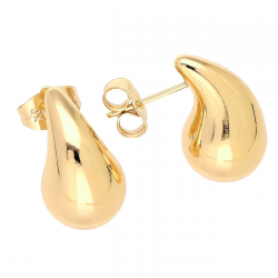 KOLCZYKI POZŁACANE ABS 19/11 MM ZŁOTA ŁEZKA XUPING 88097