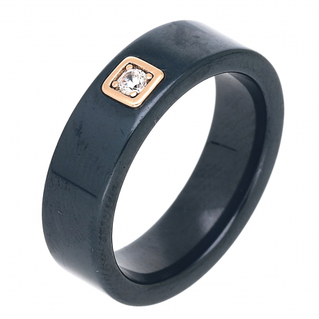 PIERŚCIONEK CERAMICZNY 6 MM GRANAT S. STEEL TTM XUPING 88148