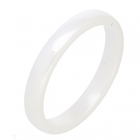 PIERŚCIONEK CERAMICZNY 3 MM BIAŁY TTM XUPING 88159