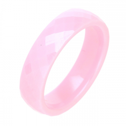 PIERŚCIONEK CERAMICZNY SZLIF 5 MM RÓŻOWY TTM XUPING 88168