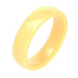 PIERŚCIONEK CERAMICZNY SZLIF 5 MM ŻÓŁTY TTM XUPING 88169