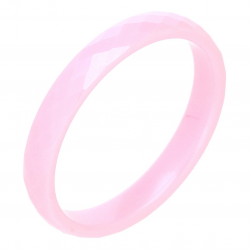 PIERŚCIONEK CERAMICZNY SZLIF 3 MM RÓŻOWY TTM XUPING 88174