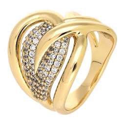 PIERŚCIONEK POZŁACANY 18 MM ELEGANCE XUPING 88180