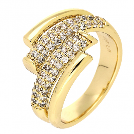 PIERŚCIONEK POZŁACANY 14 MM ELEGANCE XUPING 88181