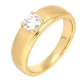PIERŚCIONEK POZŁACANY 6 MM BRYLANT ZARĘCZYNOWY MATOWANE ZŁOTO XUPING 88184