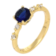 PIERŚCIONEK POZŁACANY 6 MM SZAFIR XUPING 88206