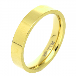 OBRĄCZKA POZŁACANA 4 MM S. STEEL TTM XUPING 88212