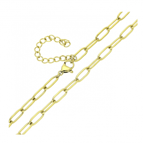 ŁAŃCUSZEK POZŁACANY 46+5 CM 4 MM S. STEEL TTM XUPING 88215