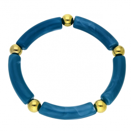 BRANSOLETKA POZŁACANA ELASTIC 8 MM S. STEEL TTM XUPING 88238