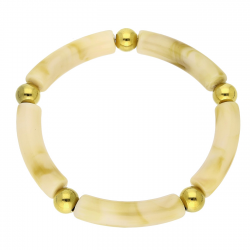 BRANSOLETKA POZŁACANA ELASTIC 8 MM S. STEEL TTM XUPING 88240