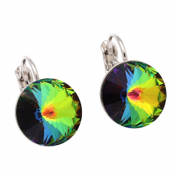 KOLCZYKI PLATYNOWANE 16/12 MM VITRAIL CRYSTAL XUPING 88283