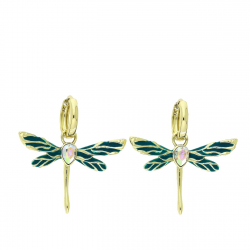 14K KOLCZYKI POZŁACANE 2W1 34/34 MM AB CRYSTAL XUPING 88301